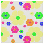 vintage mod floral groovy fabric