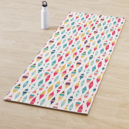 Vintage Mod Inspired Abstract Yoga Mat