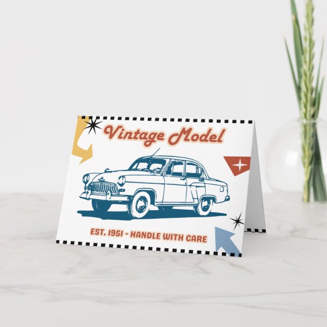 Vintage Model Birthday Card - 1951 Classic (Front)