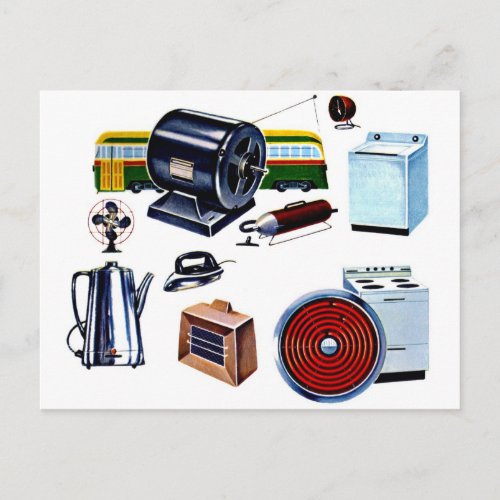Vintage Modern Appliances Postcard