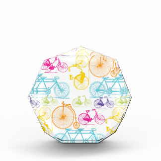 Vintage Modern Bicycle Bright Color Neon Pattern Award