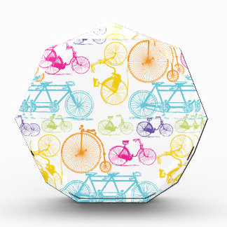 Vintage Modern Bicycle Bright Color Neon Pattern Award