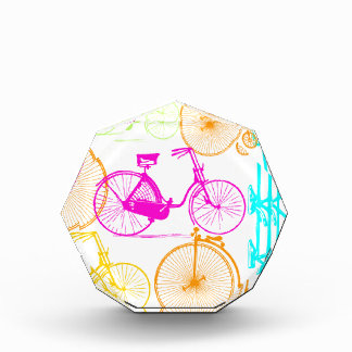 Vintage Modern Bicycle Bright Color Neon Pattern Award