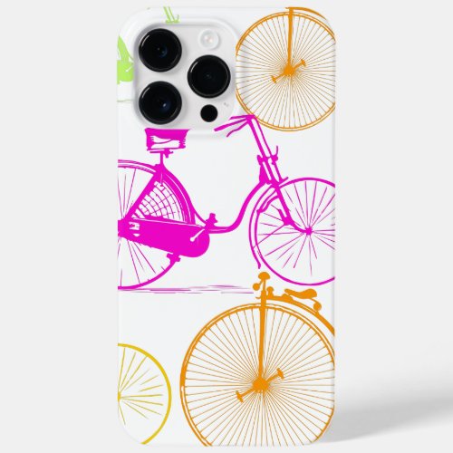 Vintage Modern Bicycle Bright Color Neon Pattern Case_Mate iPhone 14 Pro Max Case