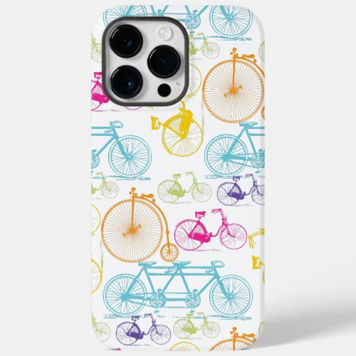 Vintage Modern Bicycle Bright Color Neon Pattern Case_Mate iPhone 14 Pro Max Case