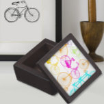 Vintage Modern Bicycle Bright Color Neon Pattern Gift Box<br><div class="desc">Bright Colors Pink Blue Orange on Vintage Bikes in a Modern Style</div>