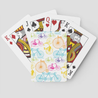 Vintage Modern Bicycle Bright Color Neon Pattern Poker Cards