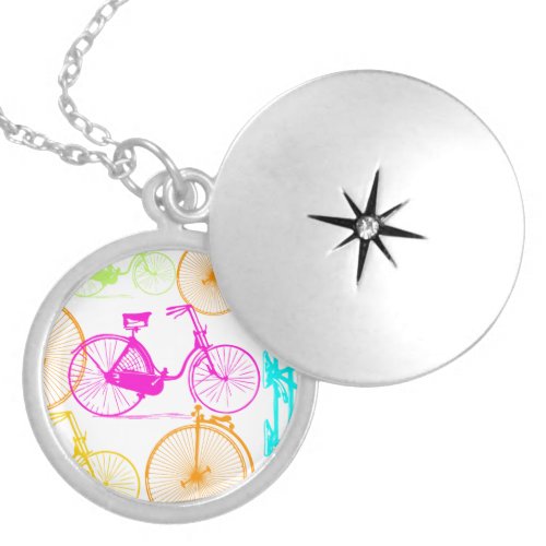 Vintage Modern Bicycle Learned to Ride Two Wheeler Locket Necklace