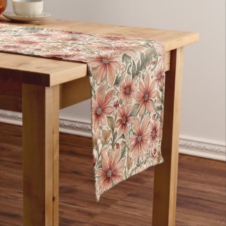 Vintage Modern Bronze Peach Floral 
