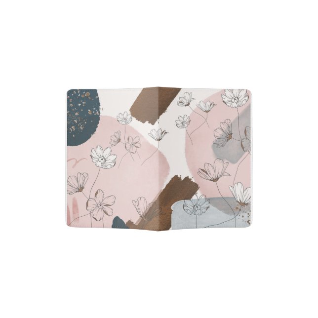 VINTAGE MODERN COLOURFUL ABSTRACT ART PASSPORT HOLDER (Opened)