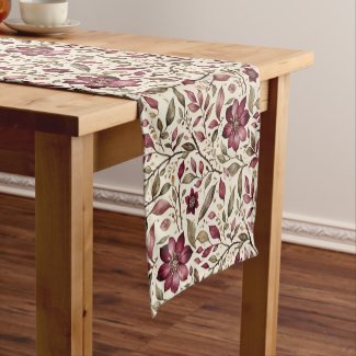 Vintage Modern Cranberry Flora