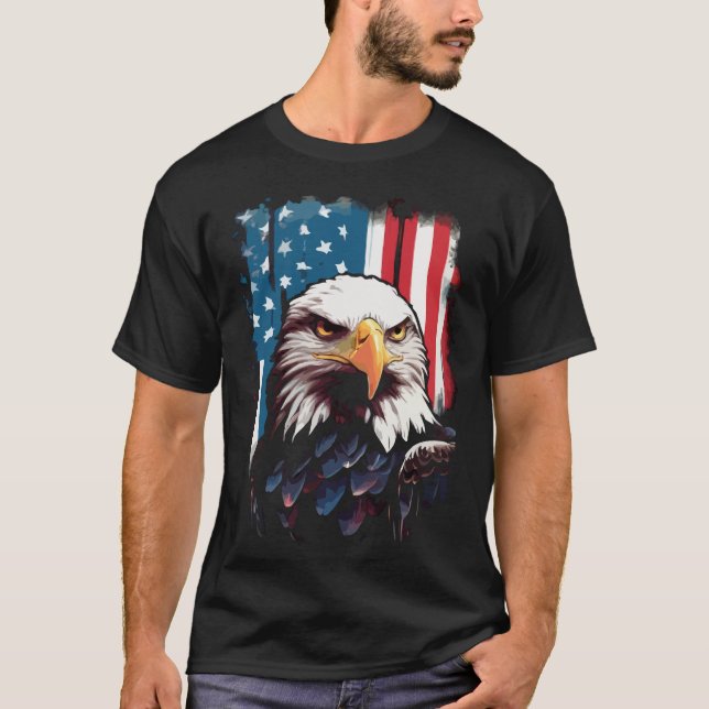 vintage modern creative retro adler USA T-Shirt (Front)