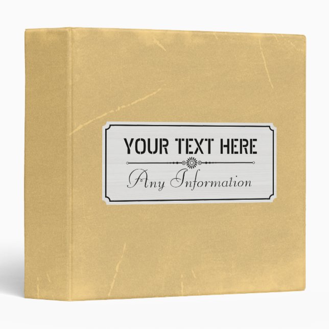 Vintage Modern Elegant #2 3 Ring Binder (Front/Spine)