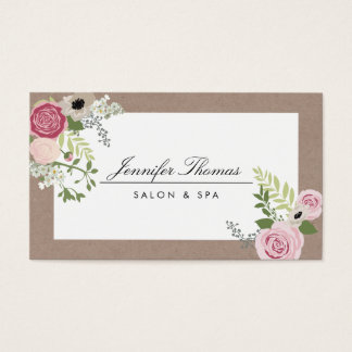 Beauty The Business Cards Templates Zazzle Vintage Modern Fl Motif Beauty Salon Business Card