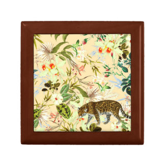 Vintage Modern Flower Tiger Jungle Gift Box