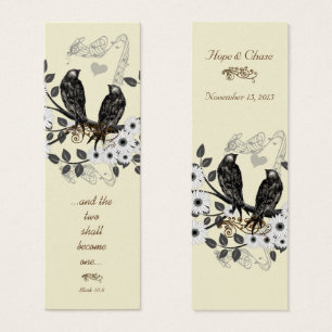 Vintage Modern Love Bird Wedding Tags