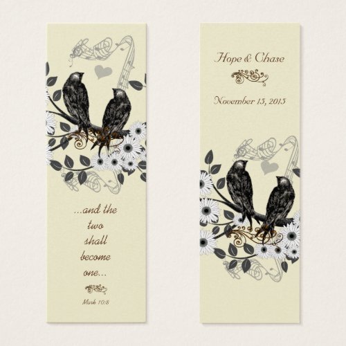 Vintage Mini Bookmark or Wedding Tags Business Cards