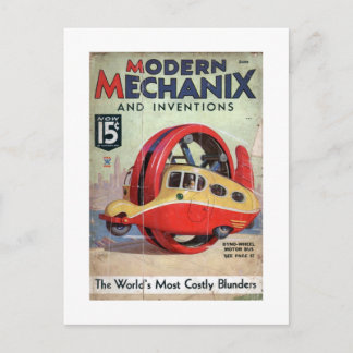 Vintage Modern Mechanix magazine Postcard