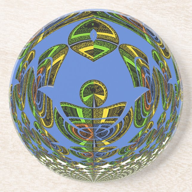 Vintage modern Motif Drink Coaster (Front)