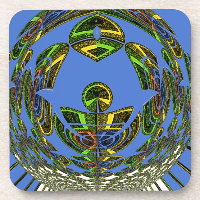 Vintage modern Motif Drink Coaster (Front)