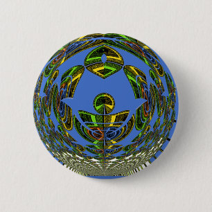Vintage modern Motif Pinback Button