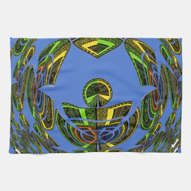 Vintage modern Motif Towel (Horizontal)