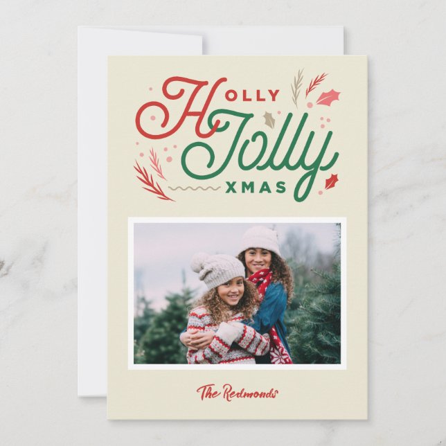 Vintage Modern Photo Xmas card (Front)