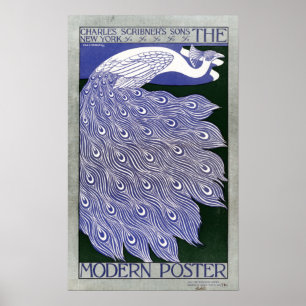 Vintage Modern Poster Peacock Magazine Cover