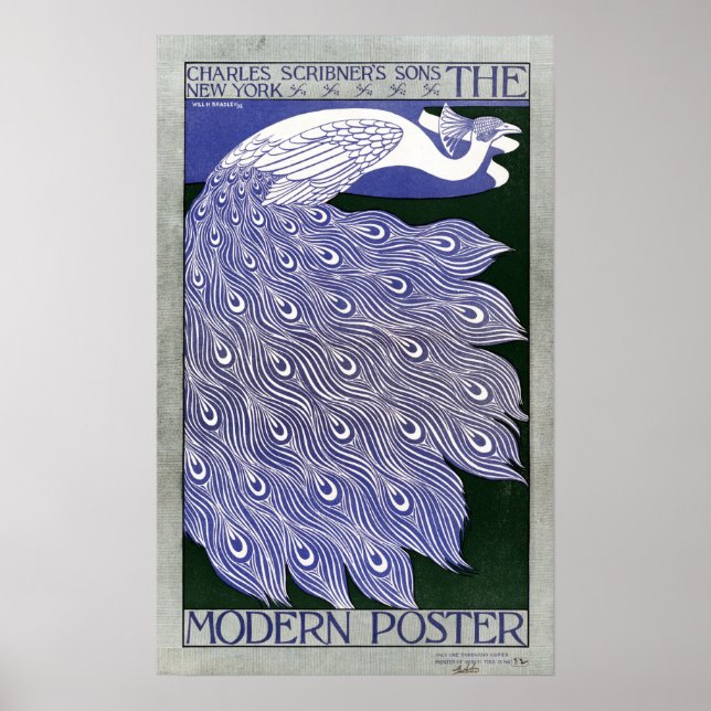 Vintage Modern Poster Peacock Magazine Cover (Front)