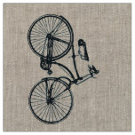 Vintage Modern Retro Old Style Bicycle Fabric
