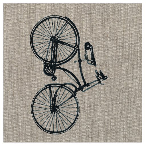 Vintage Modern Retro Old Style Bicycle Fabric
