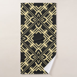 Vintage modern tiles pattern. Abstract art deco se Bath Towel