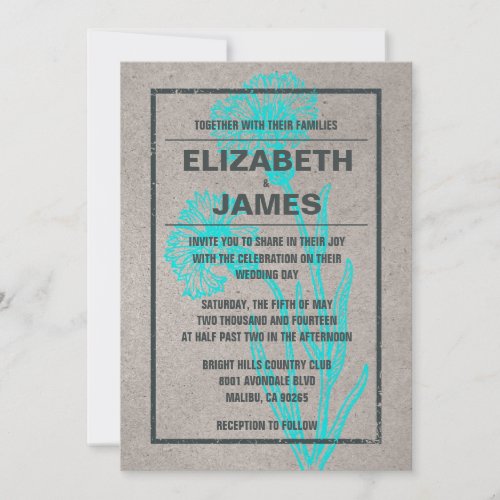 Vintage Modern Wedding Invitations