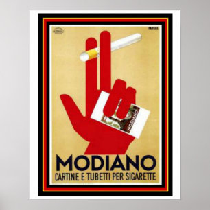 Vintage Modiano Cigarette Ad Poster 16 x 20