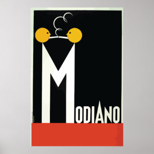 Vintage Modiano Cigarette Paper Poster
