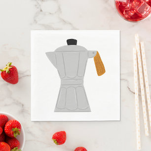 Vintage Moka Pot Coffee Maker Retro Espresso  Napkins