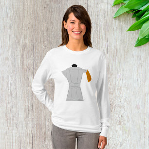 Vintage Moka Pot Coffee Maker Retro Espresso  T-Shirt