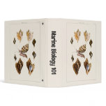 Vintage Mollusks and Snails, Marine Life Organisms 3 Ring Binder