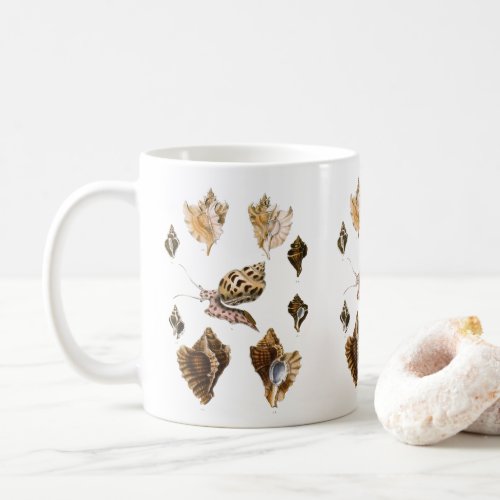 Vintage Mollusks and Snails Marine Life Organisms Coffee Mug