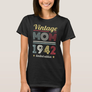 Vintage Mom 1942 80th Birthday Gift Women Retro T-Shirt