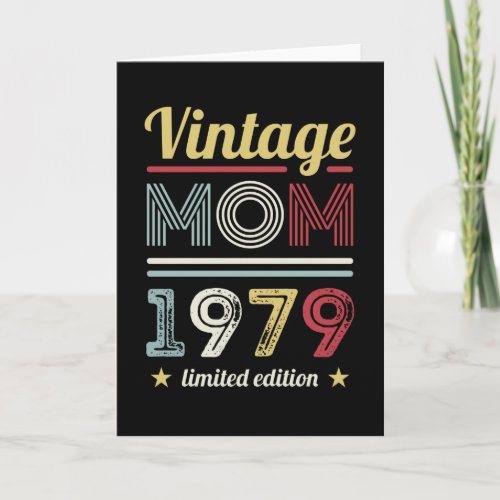 Vintage Mom 1979 50th Birthday Gift Women Retro Card