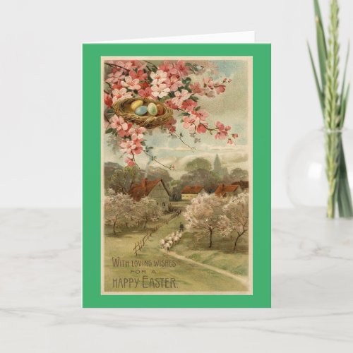 Vintage Mom And Dad Easter Holiday Card