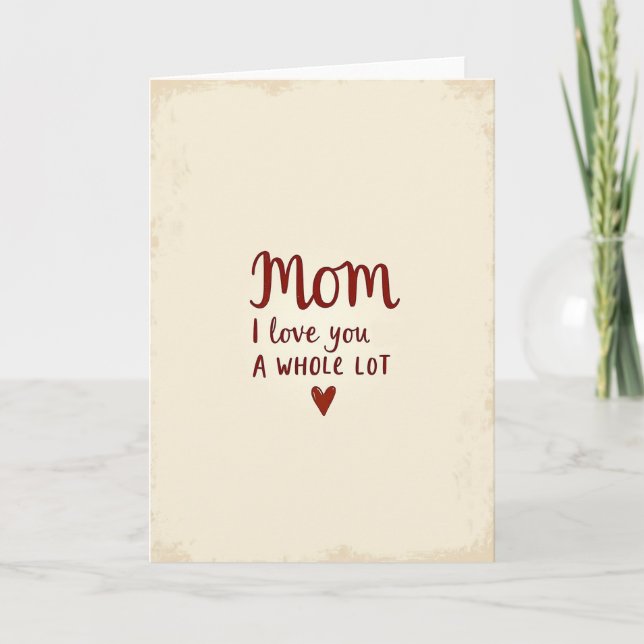 Vintage Mom I Love You Card (Front)