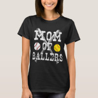 Vintage Mom of Ballers Funny Baseball Softball Lov