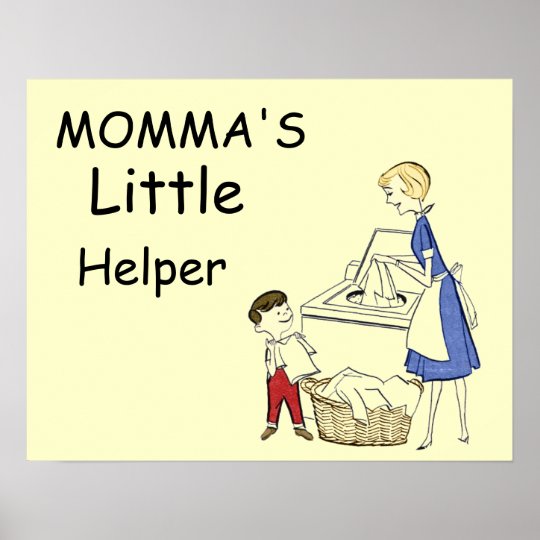 Vintage Momma's Little Helper Poster | Zazzle.com