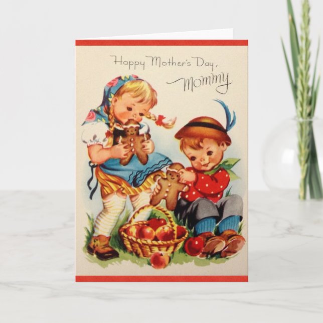 Vintage Mommy Mother's Day Greeting Card (Front)