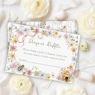 Vintage Mommy to Bee Baby Shower Diaper Raffle Enclosure Card