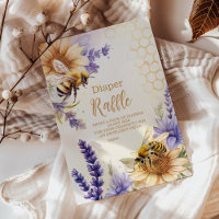 Vintage Mommy to Bee Yellow Purple Diapper Raffle