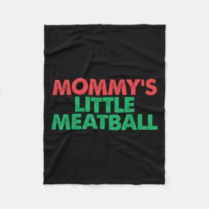 Vintage Mommys Little Meatball Funny Italian Graph Fleece Blanket