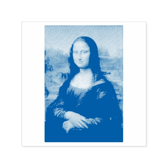 VINTAGE MONA LISA RUBBER STAMP (Design)